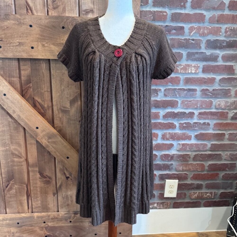Hannah Brown Cable Knit Sweater Cardigan Women’s Large Cozy Button Front
